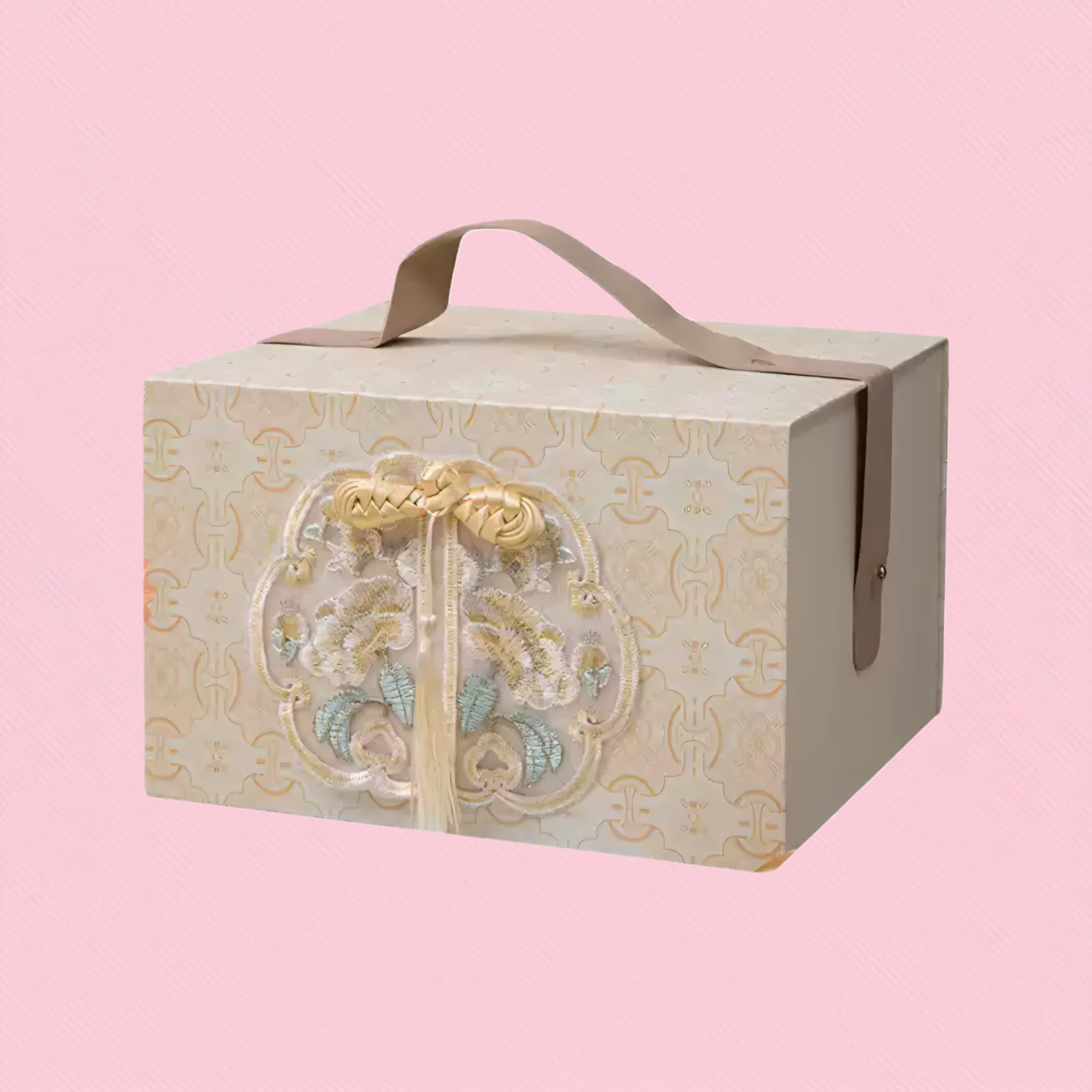 Champagne Modern Chinese-Style Square Gift Box