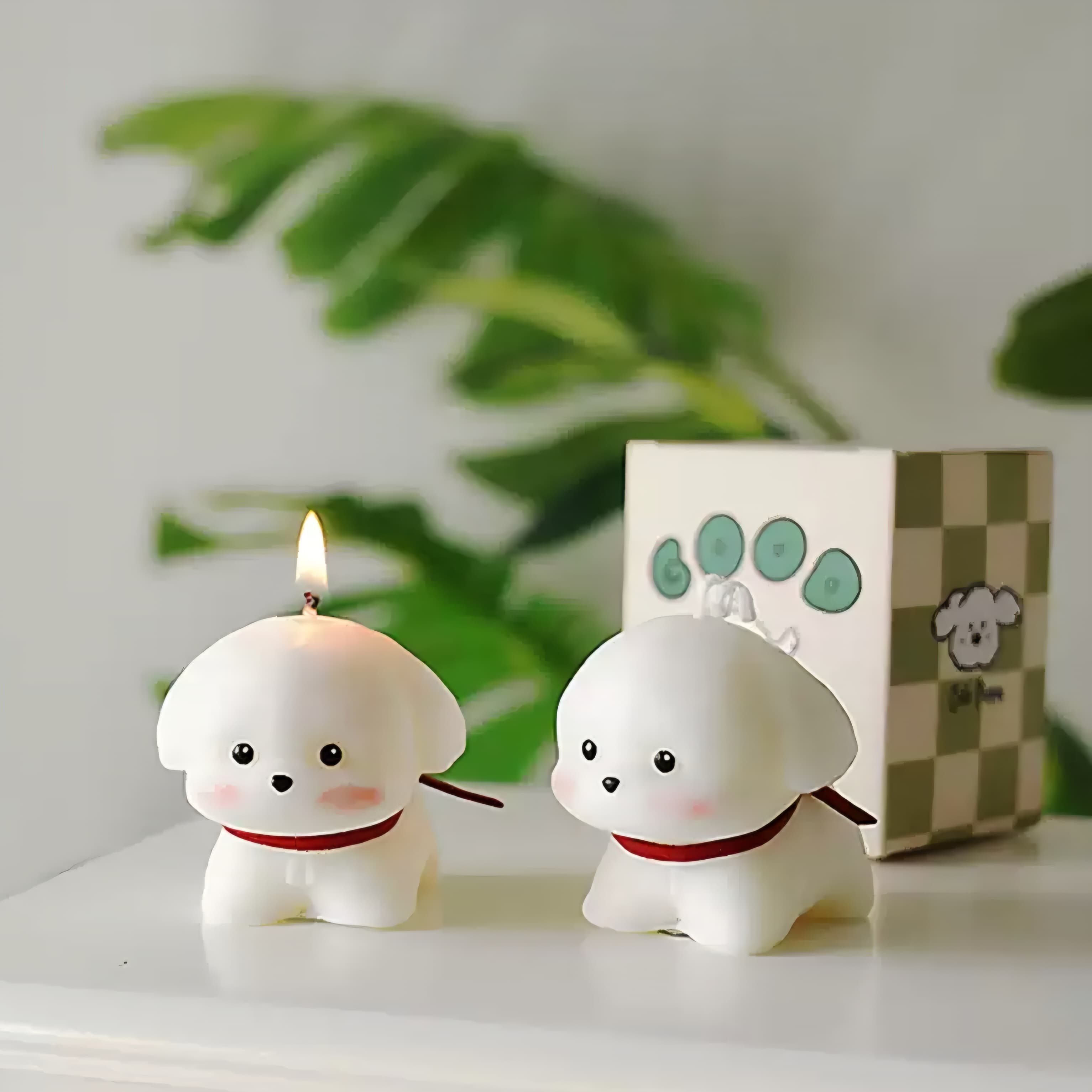 Puppy-Shaped Scented Candle
