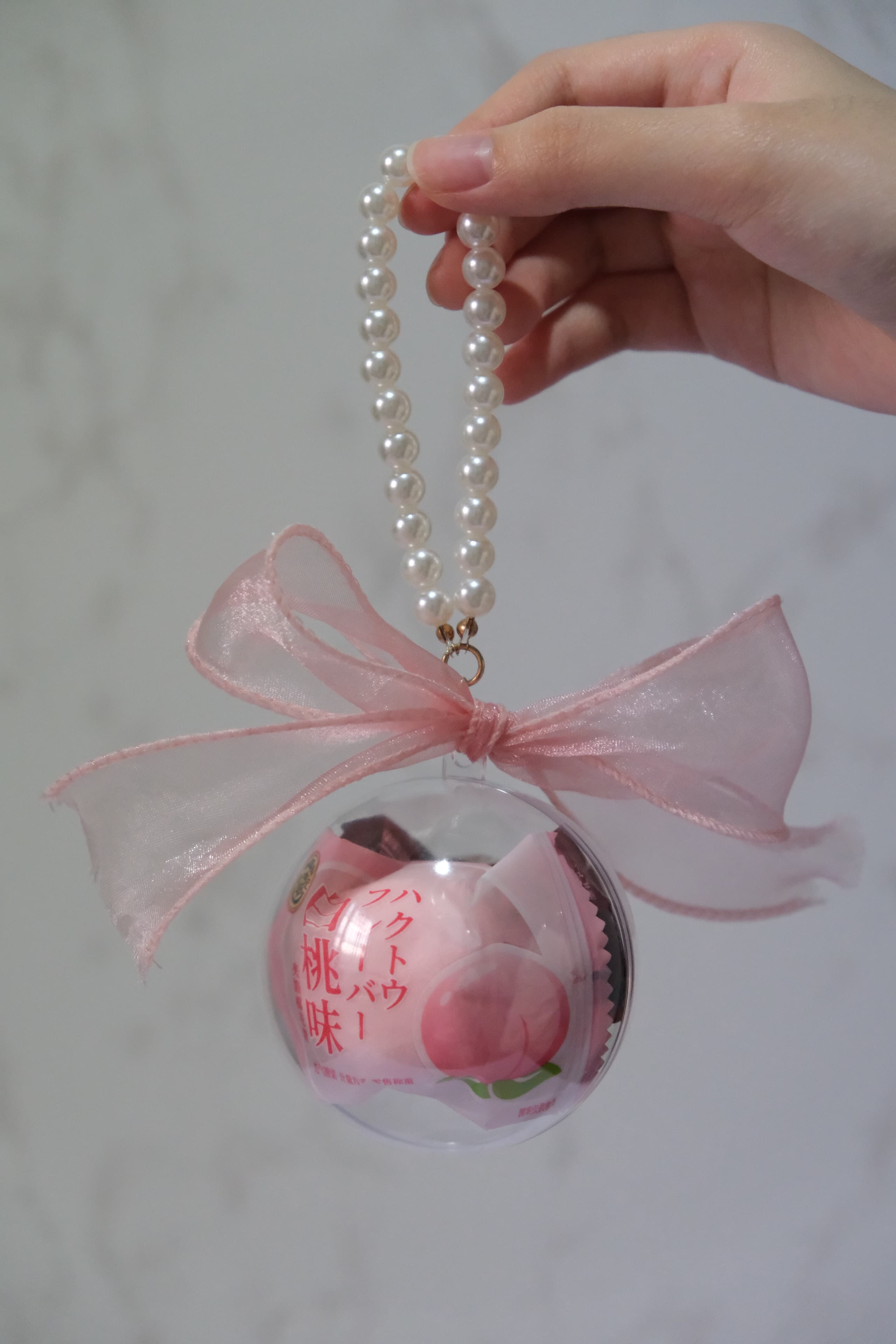 Crystal Ball with Ribbon Bow