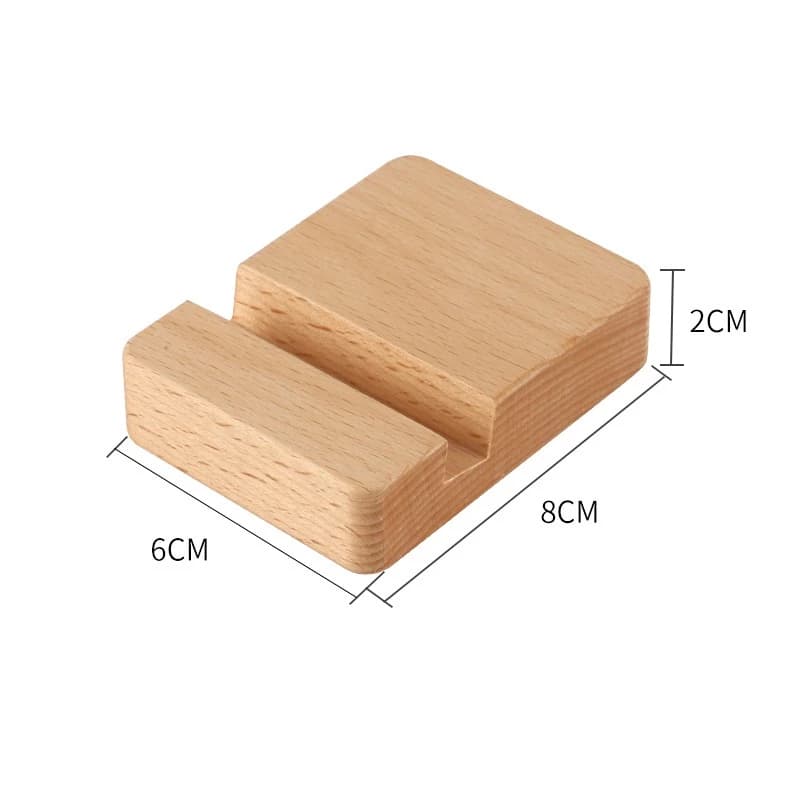 Wood Phone Stand with Customizable Name