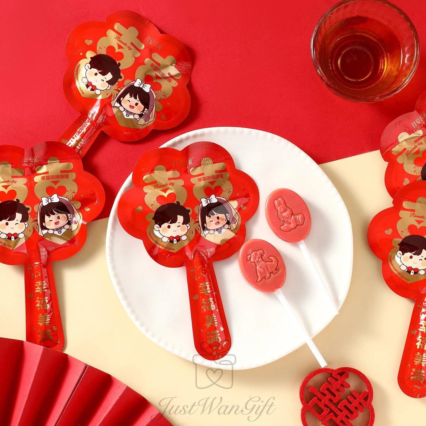 "Happily Ever After" Strawberry Lollipop
