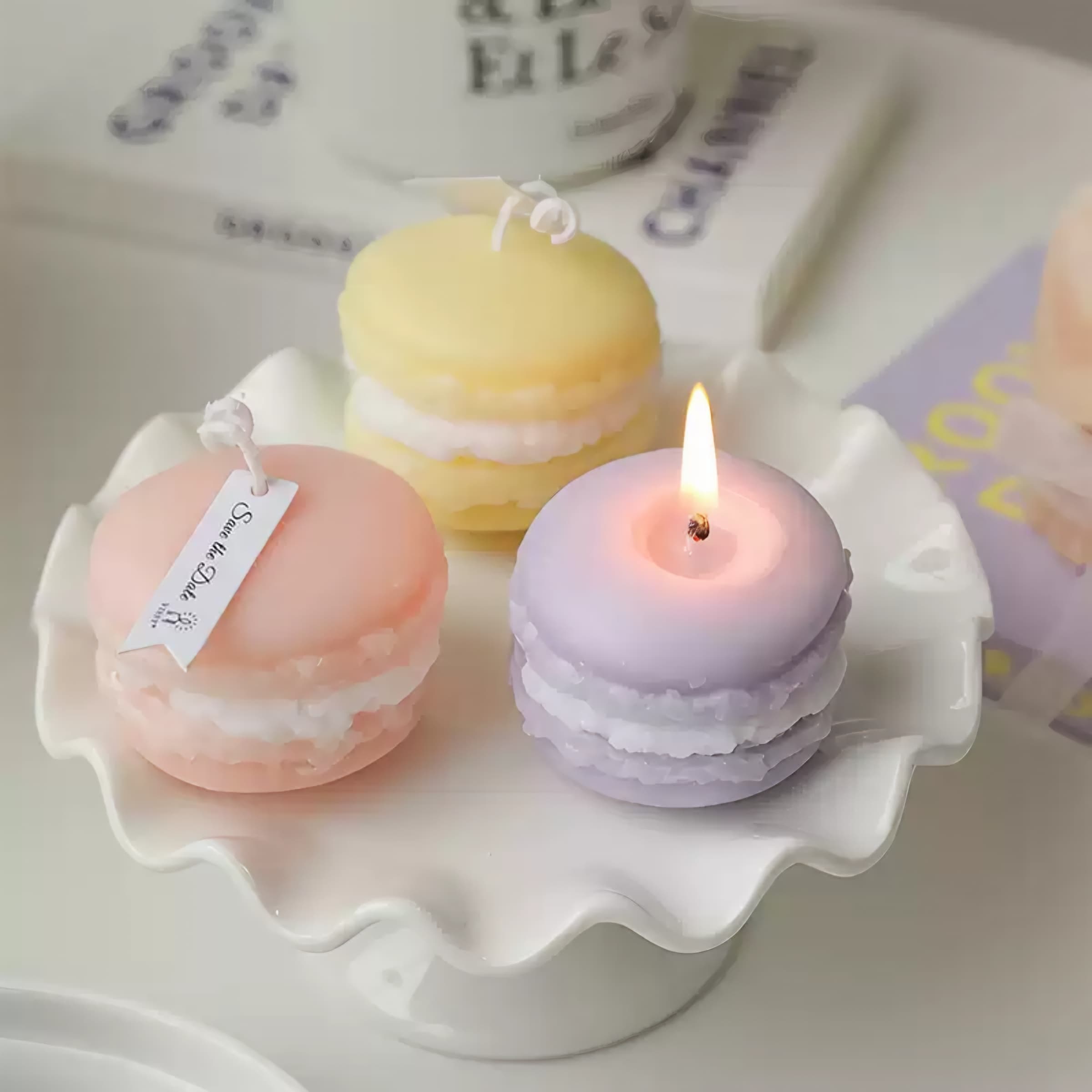 Macaron-Shaped Scented Candle