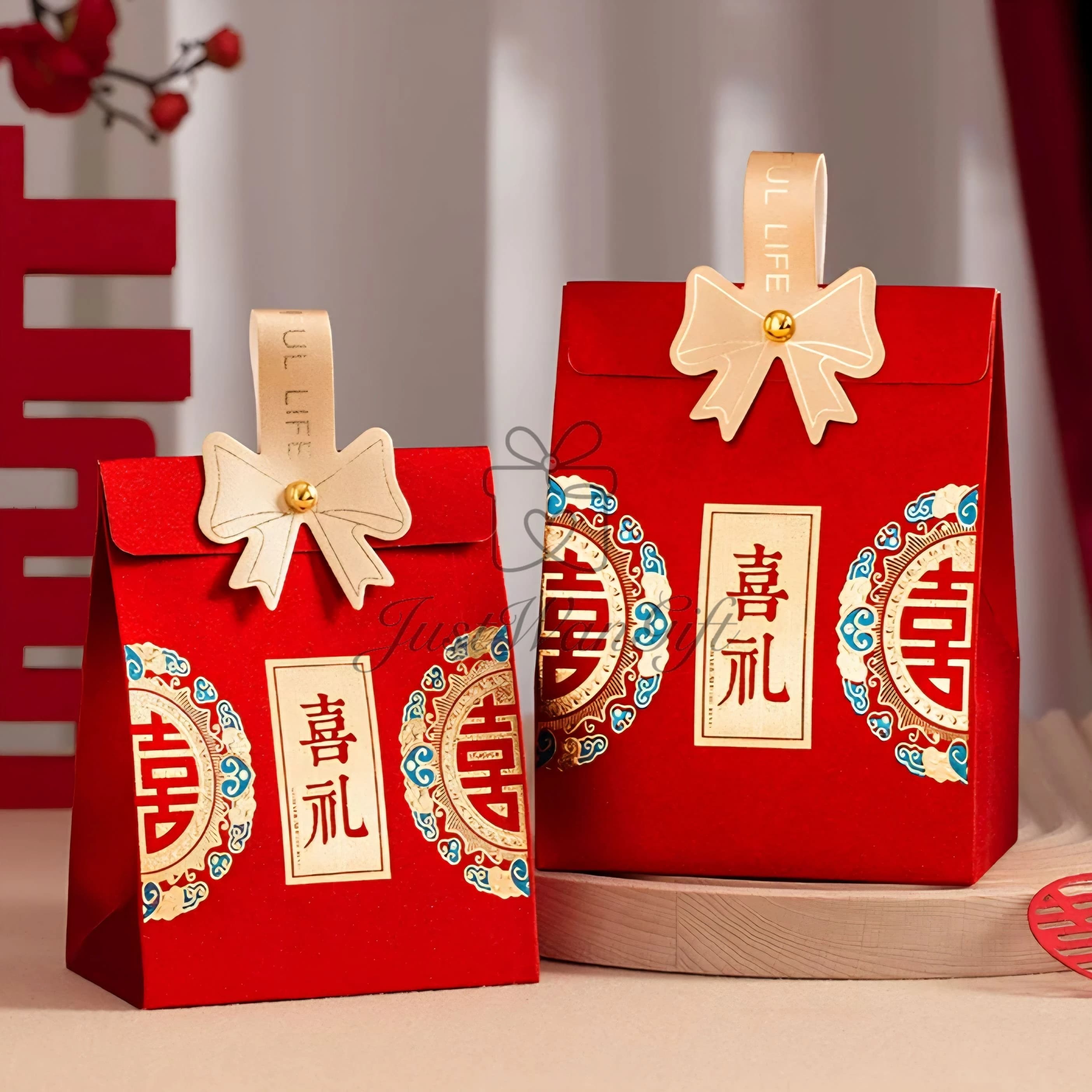 Modern Oriental Wedding Favor Box