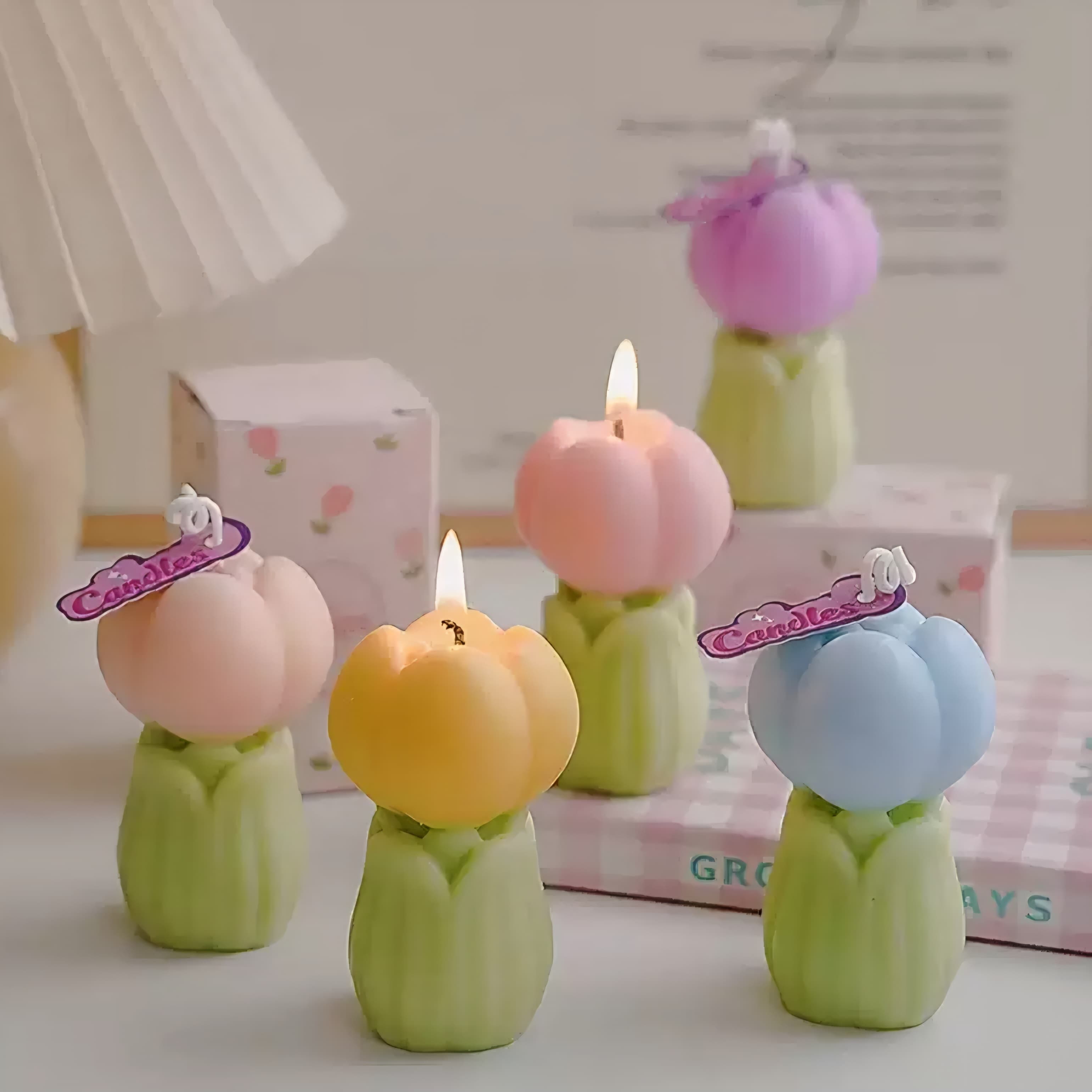 Tulip-Shaped Scented Candle