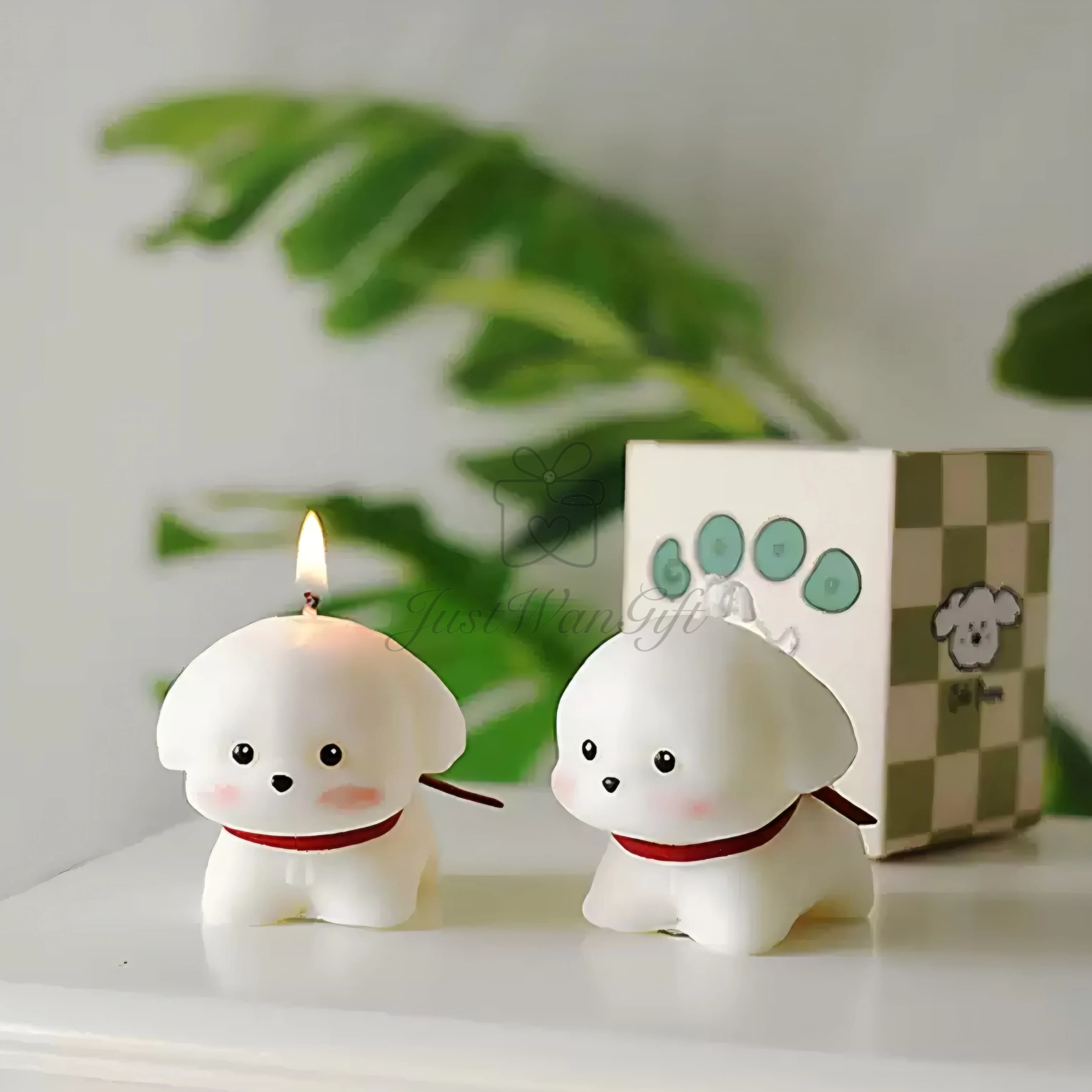Puppy-Shaped Scented Candle