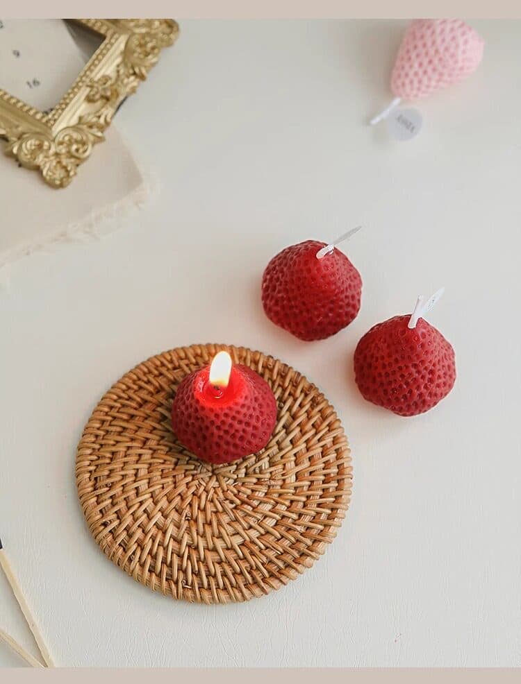 Strawberry-Shaped Scented Candle
