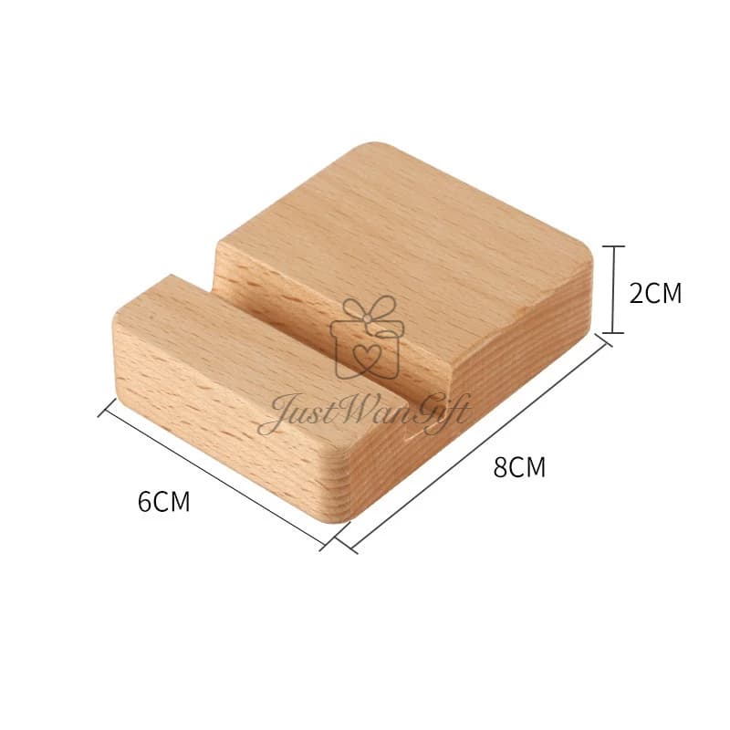 Wood Phone Stand with Customizable Name